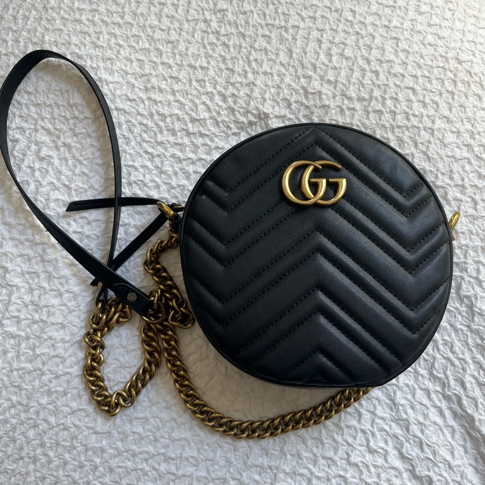 Gucci Mini Marmont Matelasse Round Shoulder Bag